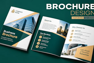 do company brochure, trifold brochure and canva brochure design