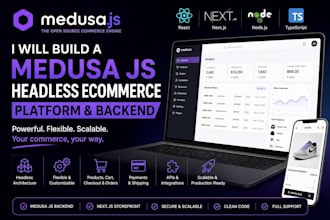 build a medusa js headless ecommerce platform and backend