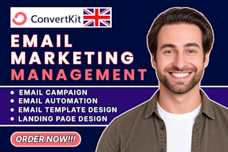 be your manager for convertkit email marketing kit campaign automation workflow