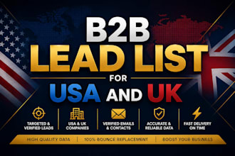 b2b lead list for USA and UK