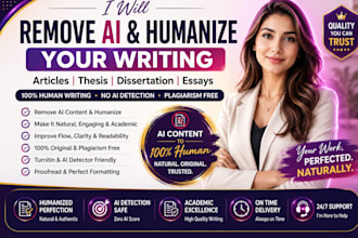 humanize and remove ai from your article, thesis and dissertation
