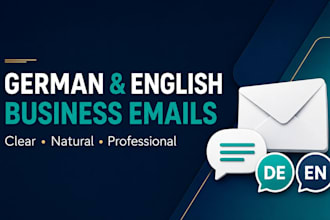 write professional german and english business emails