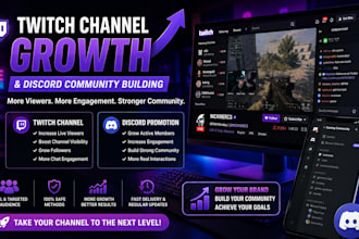 do organic twitch channel and discord promotion to boost live viewers