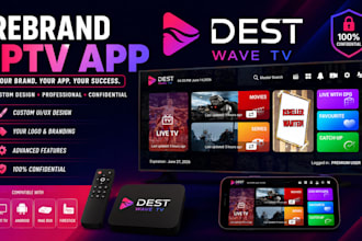 rebrand a costume iptv app for your business with your logo wave tv