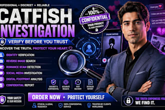 perform a professional catfish investigation and identity verification