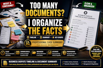 organize your business dispute into a professional timeline and case summary
