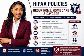 create hipaa policies for group home home care and daycare