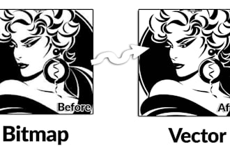 convert tattoo sketch to vector, line art, stencil and svg for printing