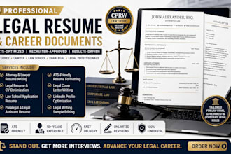 write an ats optimized legal resume for attorneys and legal professionals