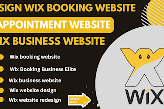 design wix booking website, appointment website and wix business website