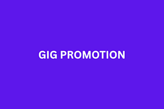 do fiverr gig promotion