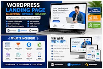 build sale page, landing page design, sales funnel, squeeze page or home page