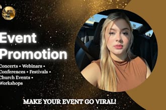 promote your eventbrite, facebook, and online events professionally