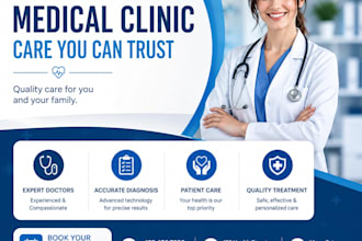create professional healthcare and medical social media post
