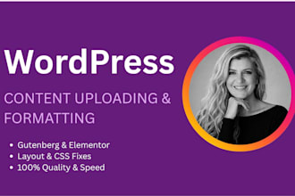 format and upload content to your wordpress website