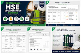 create professional risk assessment, jsa, hse plan and method statement