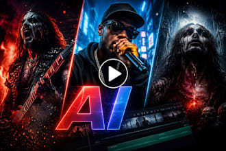 do cinematic ai metal music video, ai rapping music video, horror metal lyric