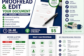proofread and edit business documents professionally