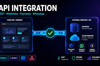 integrate any rest api, whatsapp business api or payment gateway
