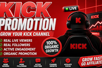 kick channel promotion kick followers kick promotio