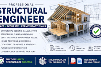 be your civil and structural engineer for structural design and calculations