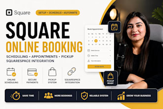 setup square online scheduling booking pickup system squarespace booking website