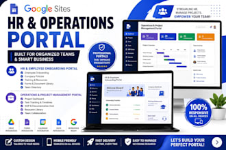 design a google sites HR onboarding and company project management portal