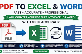 convert PDF to excel and word accurately