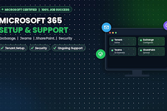 setup and optimize microsoft 365, teams and sharepoint
