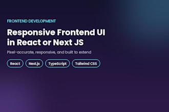 develop a responsive frontend UI in react or next js