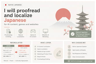 proofread and localize japanese for ai, games, and websites