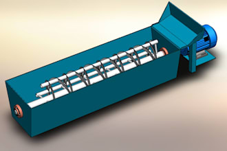 create 3d models and manufacturing drawings of machines in solidworks