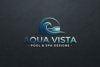 design a modern pool logo for your business or brand