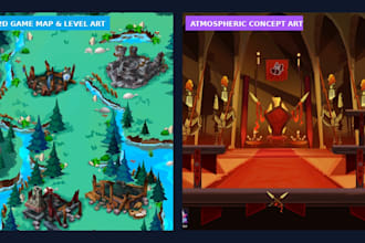 draw 2d game background art
