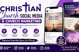 create christian church social media and church marketing content