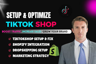 setup tiktok shop ,fix tiktokshop dropshipping shopify marketing tiktok shop ads