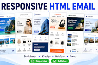 design responsive HTML email template or newsletter