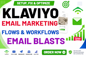 set up klaviyo email marketing flows workflows klaviyo email flows email blast