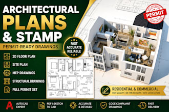 do autocad, 2d floor plan, structural mep, mep drawing, site plan permit drawing