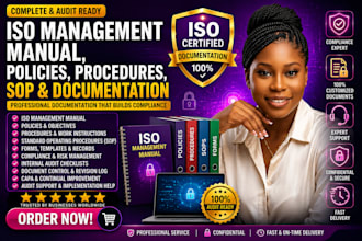develop iso management manual, policies, procedures, sop and documentation