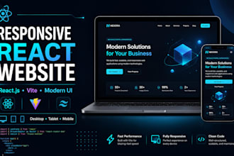 build a responsive react and vite website