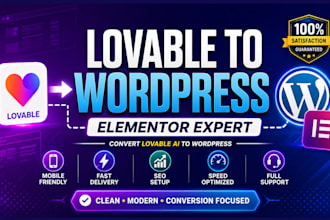 convert lovable ai to wordpress elementor, copy, clone lovable to wordpress
