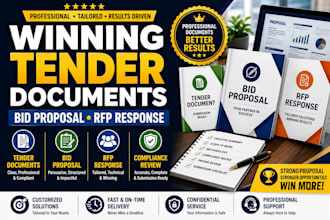 prepare winning tender documents, bid proposal and rfp response