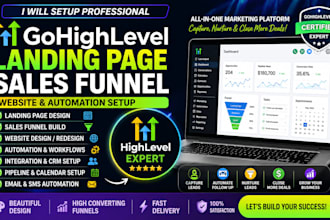 gohighlevel landing page ghl sales funnel go highlevel website automation setup