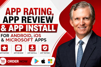 do app rating, app review and app install for android, ios and microsoft apps