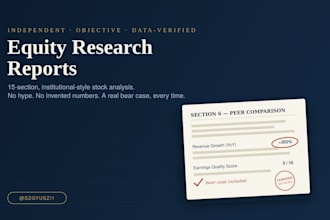 write a professional equity research report for any stock