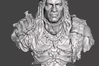 sculpt high quality 3d models, character, statue, head bust for 3d printing