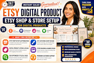 design etsy digital product etsy shop etsy store setup for digital products