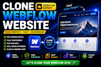 clone webflow website, webflow clone, webflow expert