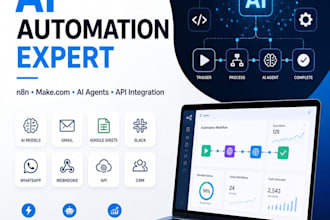 build ai automation workflows using n8n, make, openai and apis